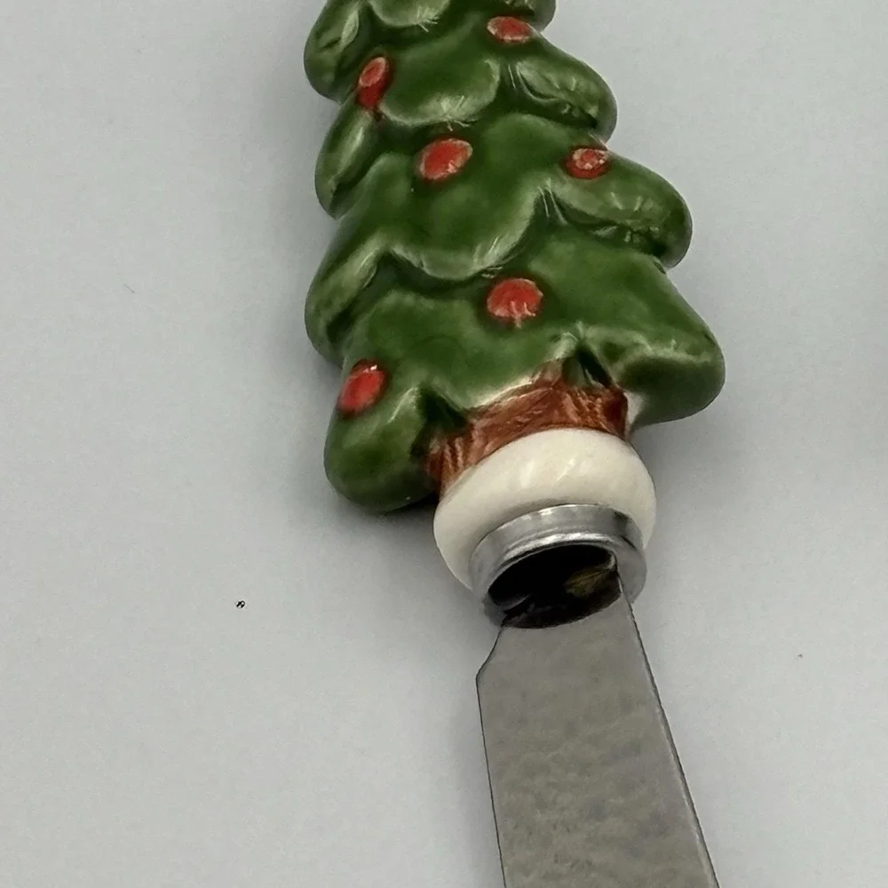 Vintage Knobbler Stainless Japan Christmas Motif Cocktail Appetizer Forks 4pcs‎